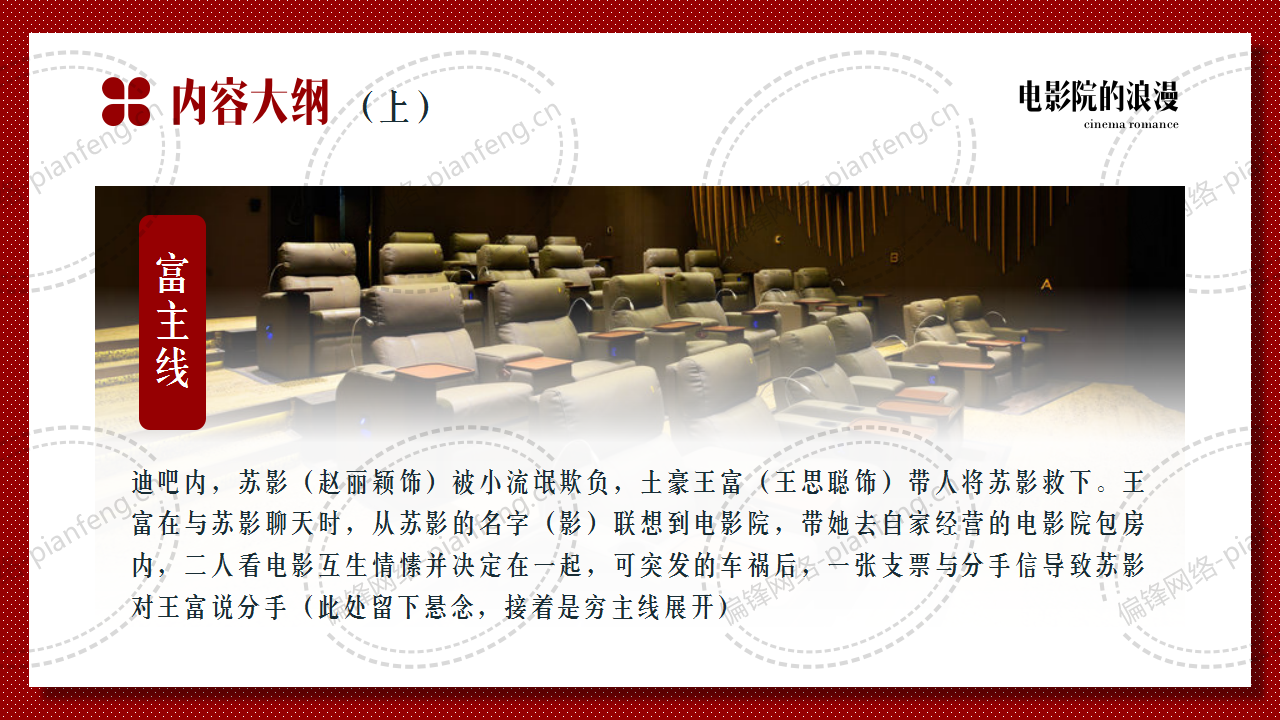 PPT案例|剧本推介——电影院的浪漫(图6)
