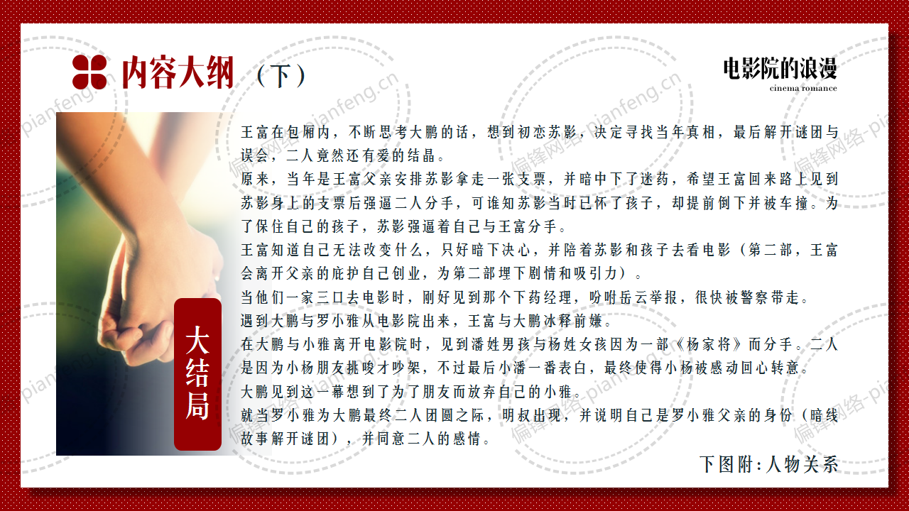 PPT案例|剧本推介——电影院的浪漫(图10)