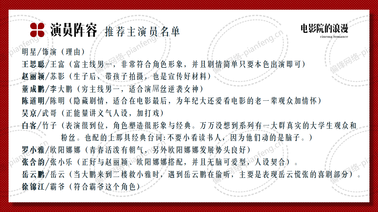 PPT案例|剧本推介——电影院的浪漫(图21)