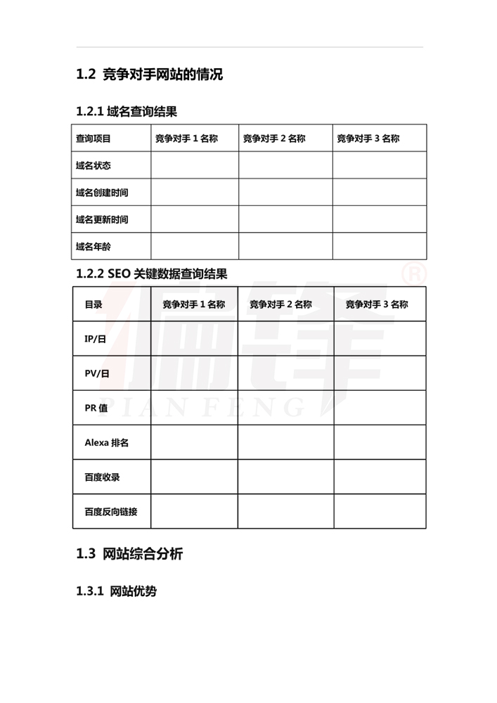 搜索引擎优化考试培训任务书模板 ——XX网站SEO优化方案(图9)