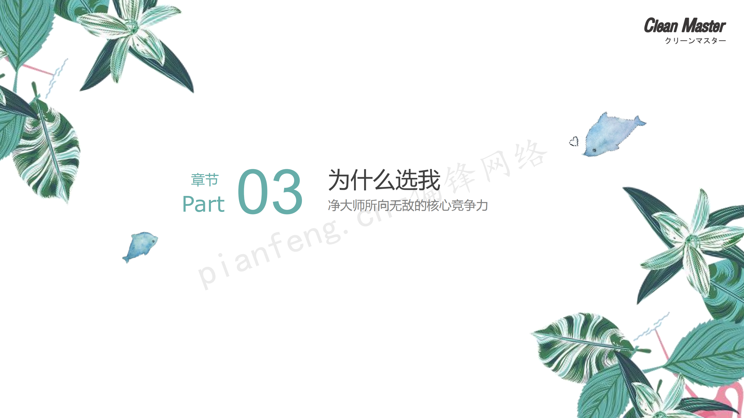 PPT案例|XX生物科技公司净大师产品手册推介品牌小清新色调(图14)