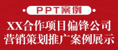 PPT案例|XX合作项目偏锋公司营销策划推广案例展示