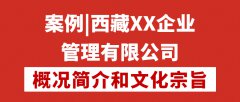 案例|西藏XX企业管理有限公司概况简介和文化宗旨