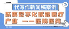 代写作新闻稿案例|聚集数字化赋能医疗产业 ——医院医药