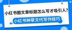 小红书图文章标题怎么写才吸引人？小红书种草文代写作技巧